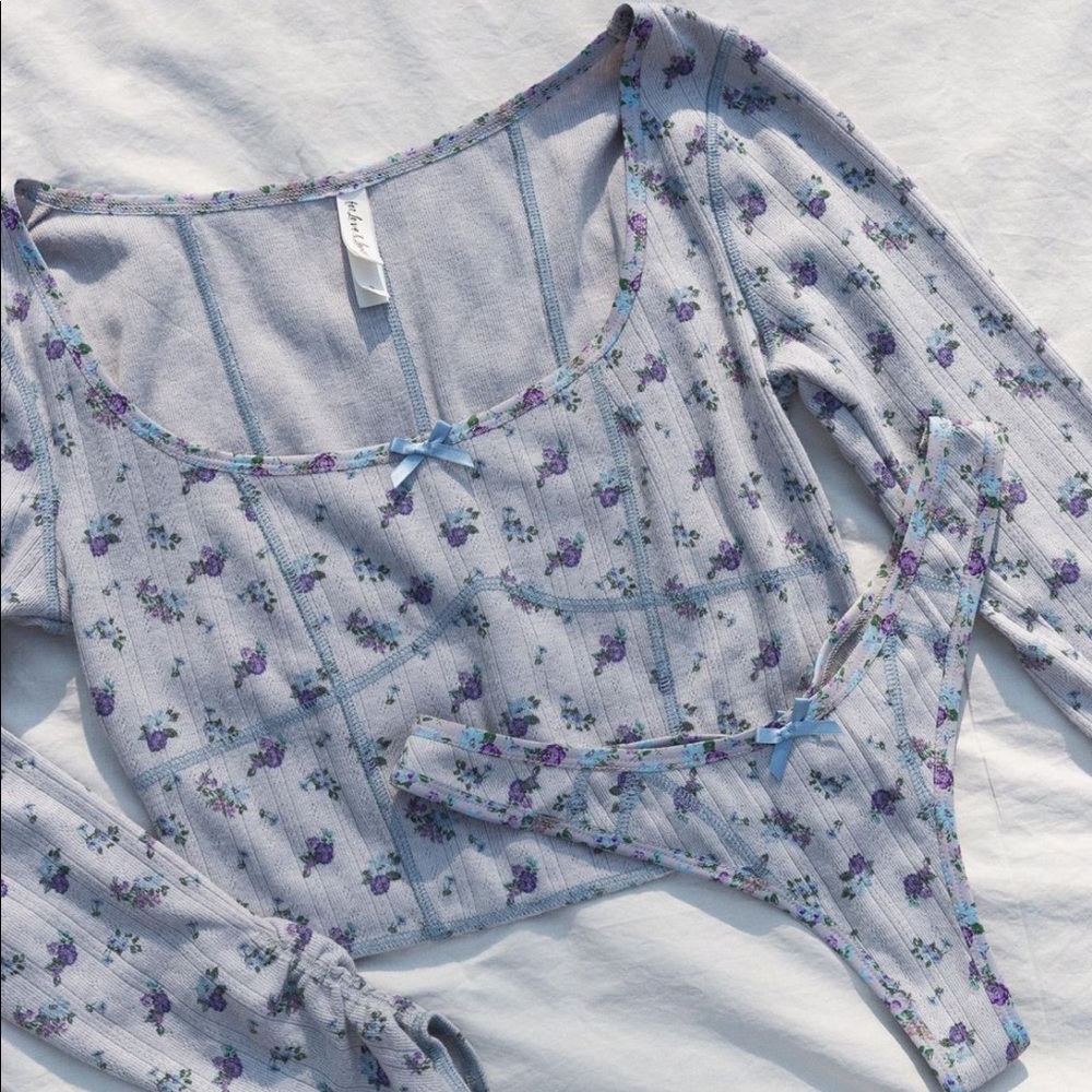 FOR LOVE & LEMONS Printed Pointelle Top - Picture 5 of 10